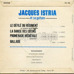 [Pochette de Le dfil du rgiment (Jacques ISTRIA) - verso]