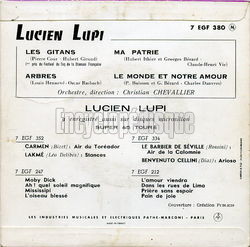 [Pochette de Ma patrie (Lucien LUPI) - verso]