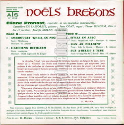 [Pochette de Nols bretons (liane PRONOST) - verso]