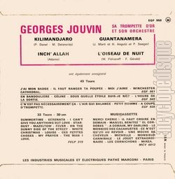 [Pochette de Kilimandjaro (Georges JOUVIN) - verso]