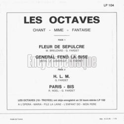 [Pochette de Fleur de spulcre (Les OCTAVES) - verso]