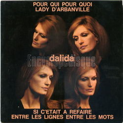 [Pochette de Pour qui pour quoi (DALIDA)]