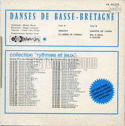 [Pochette de Danses de Basse-Bretagne (DOCUMENT) - verso]