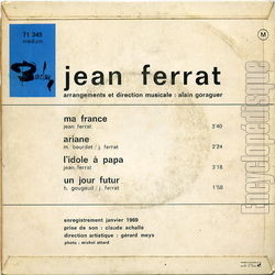 [Pochette de Ma France (Jean FERRAT) - verso]