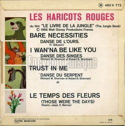 [Pochette de Bare necessities (Les HARICOTS ROUGES) - verso]