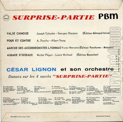 [Pochette de Surprise-partie PBM n15 (Csar LIGNON) - verso]