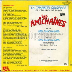 [Pochette de Les Amichaines (T.V. (Tlvision)) - verso]