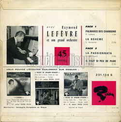 [Pochette de Palmars des chansons (T.V. (Tlvision)) - verso]