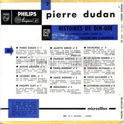 [Pochette de Histoires de Oin Oin (Pierre DUDAN) - verso]