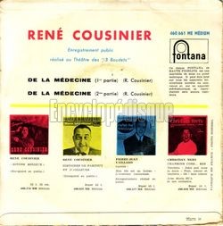 [Pochette de De la mdecine (Ren COUSINIER) - verso]