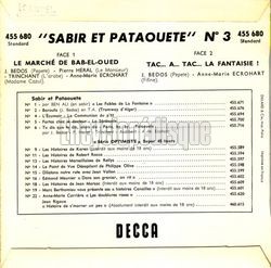 [Pochette de Le march de Bab-el-oued - N3 (SABIR et PATAOUETE) - verso]