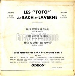 [Pochette de Toto apprend le piano (BACH ET LAVERNE) - verso]