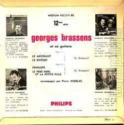 [Pochette de Le mcrant (Georges BRASSENS) - verso]