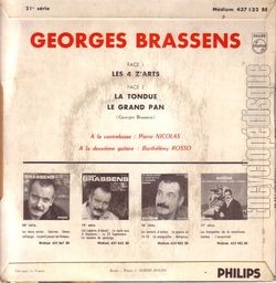 [Pochette de Les 4 z’arts (Georges BRASSENS) - verso]