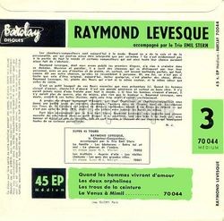 [Pochette de Quand les hommes vivront d’amour - N3 (Raymond LVESQUE) - verso]