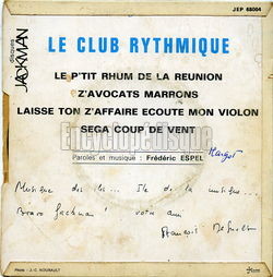 [Pochette de Le p’tit rhum de La Runion (Le CLUB RYTHMIQUE) - verso]