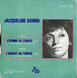 [Pochette de L’hymne au timbre (Jacqueline DANNO) - verso]