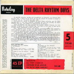 [Pochette de Alouette (The DELTA RYTHM BOYS) - verso]