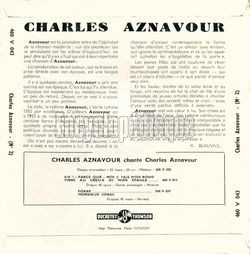 [Pochette de a - N2 (Charles AZNAVOUR) - verso]