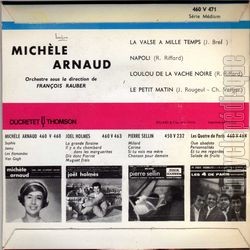 [Pochette de La valse  mille temps (Michle ARNAUD) - verso]