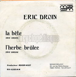 [Pochette de La bte (ric DROIN) - verso]