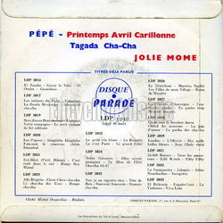 [Pochette de Pp (Charles LEVEL) - verso]