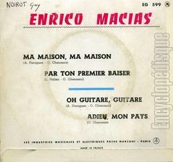 [Pochette de Ma maison, ma maison (Enrico MACIAS) - verso]