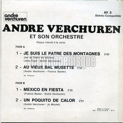 [Pochette de Je suis le ptre des montagnes (Andr VERCHUREN) - verso]