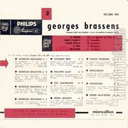 [Pochette de La marine - 2me srie (Georges BRASSENS) - verso]