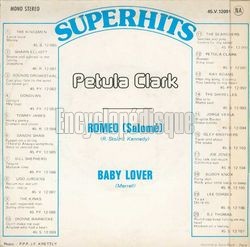 [Pochette de Superhits n12 - Romeo (Petula CLARK) - verso]