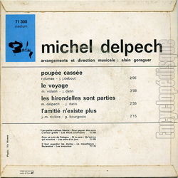 [Pochette de Poupe casse (Michel DELPECH) - verso]