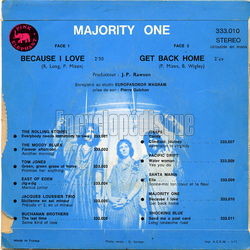 [Pochette de Because I love (MAJORITY ONE) - verso]