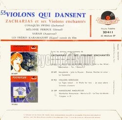 [Pochette de Violons qui dansent (Helmut ZACHARIAS) - verso]