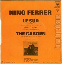 [Pochette de Le sud (Nino FERRER) - verso]