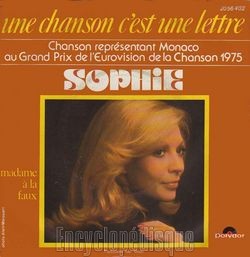 [Pochette de Une chanson, c’est une lettre (SOPHIE)]