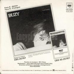 [Pochette de Adrian (BUZY) - verso]