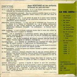 [Pochette de Jean Rostand et les enfants (DOCUMENT) - verso]