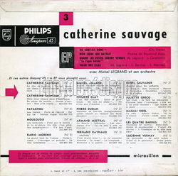 [Pochette de O sont-ils donc ? - 3me srie (Catherine SAUVAGE) - verso]