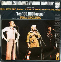 [Pochette de Quand les hommes vivront d’amour (Gilles VIGNEAULT, Robert CHARLEBOIS et Flix LECLERC)]