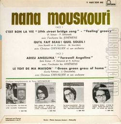 [Pochette de C’est bon la vie (Nana MOUSKOURI) - verso]