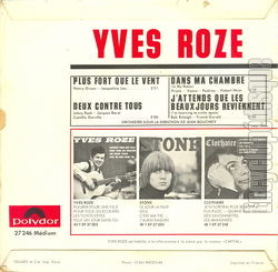 [Pochette de Plus fort que le vent (Yves ROZE) - verso]