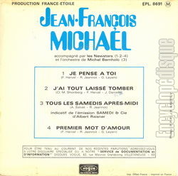 [Pochette de Je pense  toi (Jean-Franois MICHAL) - verso]