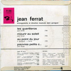 [Pochette de Les gurilleros (Jean FERRAT) - verso]