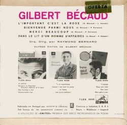 [Pochette de L’important c’est la rose (Gilbert BCAUD) - verso]