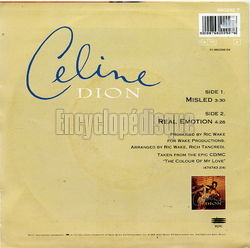 [Pochette de Misled (Cline DION) - verso]