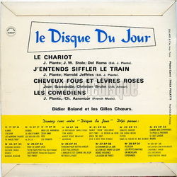 [Pochette de Le disque du jour n30 : Le chariot (COMPILATION) - verso]