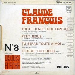 [Pochette de Tout clate tout explose (Claude FRANOIS) - verso]