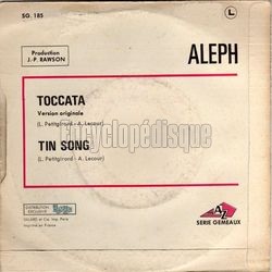 [Pochette de Toccata (ALEPH) - verso]