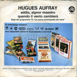 [Pochette de Addio, signor maestro (version italienne) (Hugues AUFRAY) - verso]