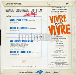 [Pochette de Vivre pour vivre (B.O.F.  Films ) - verso]